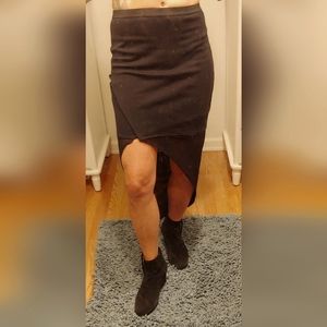 Silence + noise M asymmetrical, black pencil skirt